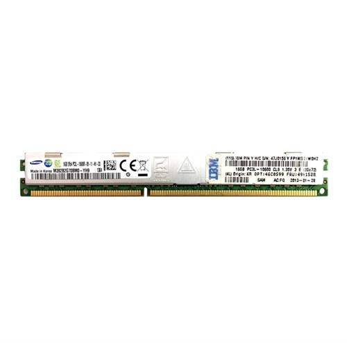 47J0158 Оперативная память IBM 16GB (1x16GB, 2Rx4, 1.35V) PC3L-10600 CL9 ECC DDR3 DDR3 1333MHz VLP [47J0158] 47J0158 - фото 192294