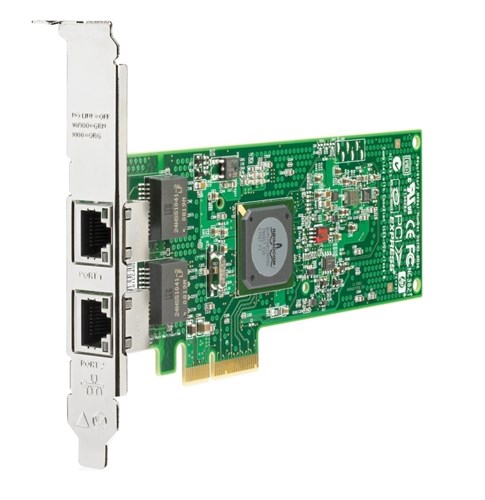 458492-B21 Сетевая Карта HP NC382T Dual Port Multifunction Gigabit Server Adapter (Broadcom) BCM5709CC0KPBG 2x1Гбит/сек 2xRJ45 LP PCI-E4x 458492-B21 - фото 195269