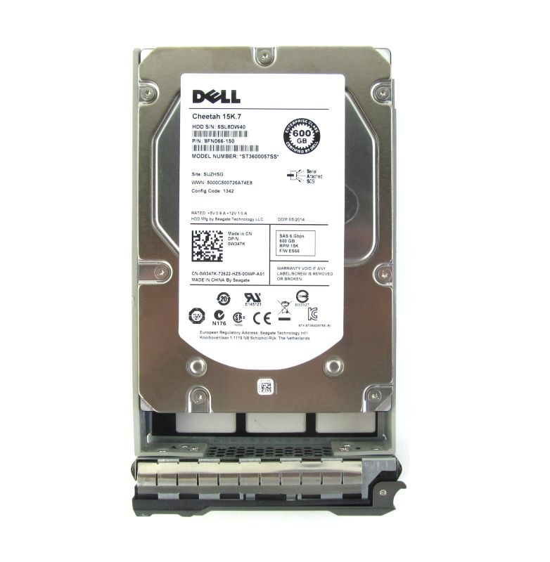 0J762N Жесткий диск Dell 600-GB 6G 15K 3.5 SAS w/F238F 0J762N - фото 264275