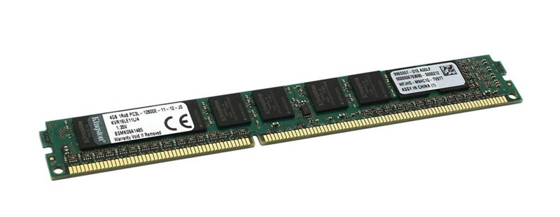 KVR16LE11L-4 Оперативная память KINGSTON 4GB 1600MHz DDR3L ECC CL11 DIMM 1.35V VLP [KVR16LE11L/4] - фото 274923