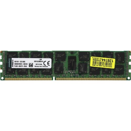 KVR13LR9D4-16 Оперативная память KINGSTON 16GB 1333MHz DDR3L ECC Reg CL9 DIMM 2Rx4 1.35V [KVR13LR9D4/16] - фото 274984