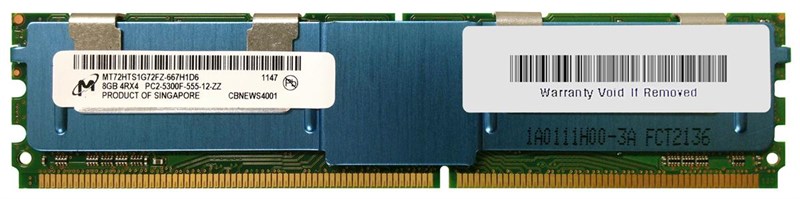MT72HTS1G72FZ-667H1D6 Оперативная память Micron 8GB DDR2 FBDIMM [MT72HTS1G72FZ-667H1D6] - фото 275757
