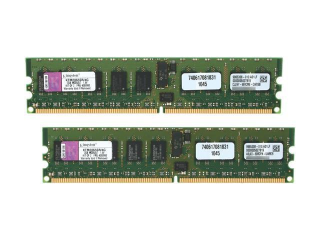 KTM2865SR-4G Оперативная память KINGSTON 4GB (2GB X2) DDR2 400MHZ ECC REG [KTM2865SR/4G] KTM2865SR-4G - фото 275921