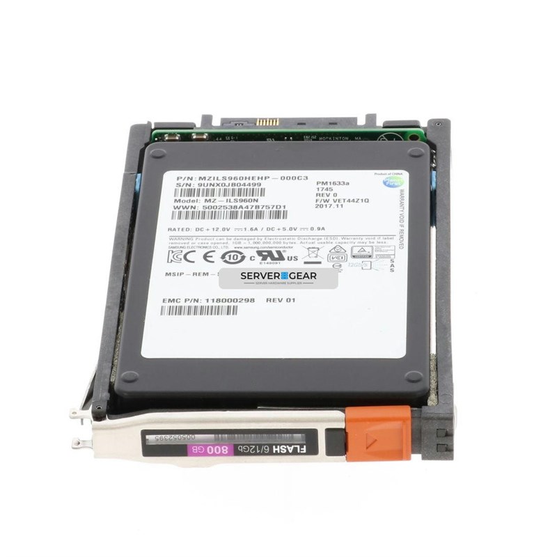 5051720 Жесткий диск EMC 800gb 2.5in SSD 6G SAS VNX 5051720 - фото 305016