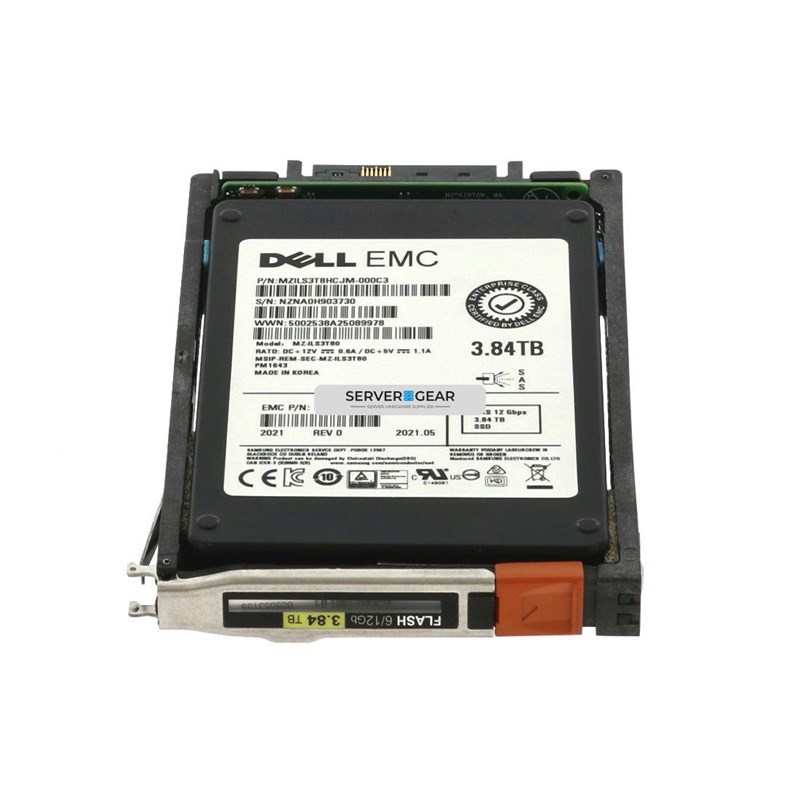 005053158 Жесткий диск EMC 3.84TB SSD 2.5 12G SAS 520 25 T UNITY - фото 305325