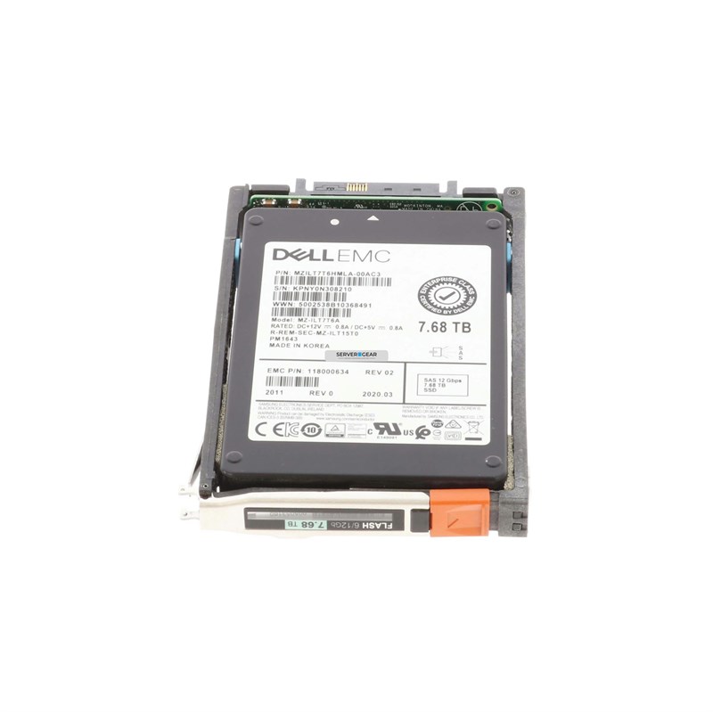 5053160 Жесткий диск 7.68TB SSD 2.5 12G SAS 520 UNITY - фото 305383