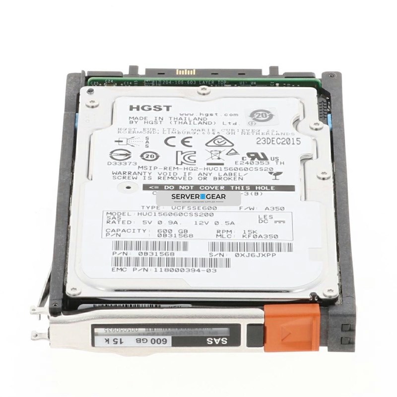 005050846 Жесткий диск EMC 600GB 15K 2.5in 6G SAS HDD for VNX 5050846 - фото 306953