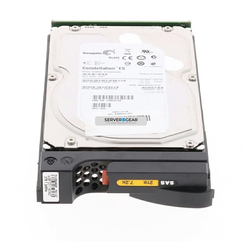 005052072 Жесткий диск EMC 2TB 7.2K 3.5in 6G SAS HDD for VNXe - фото 307543