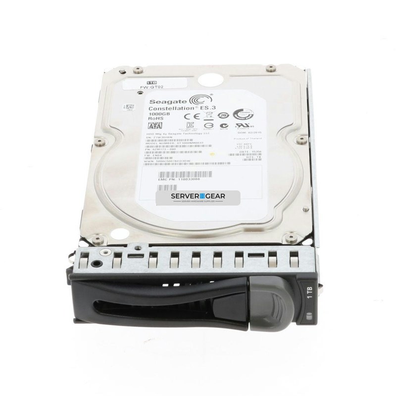 005032954 Жесткий диск EMC 1TB 7.2K 3.5 SATA 6G DataDomain DD670/DD860 5032954 - фото 307799