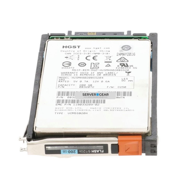 005051589 Жесткий диск EMC 200gb SSD 2.5 inch 12G Unity 5051589 - фото 307813