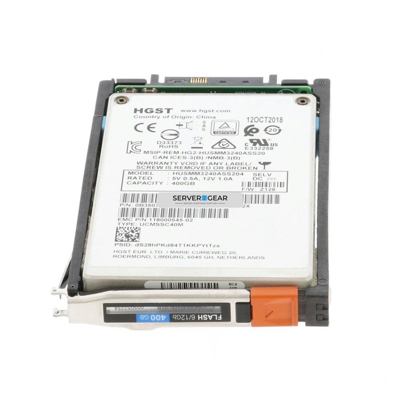 5051590 Жесткий диск EMC 400gb SSD 2.5 inch 12G Unity - фото 308150