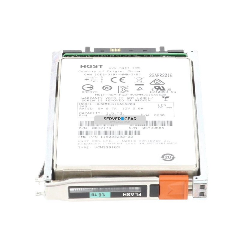 5052228 Жесткий диск EMC 1.6tb 2.5in SSD Fast Cache for VNX - фото 308559
