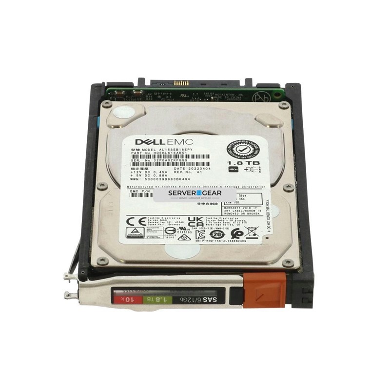 5053155 Жесткий диск 1.8TB 10K 2.5 12G SAS 4160 UNITY 5053155 - фото 308896