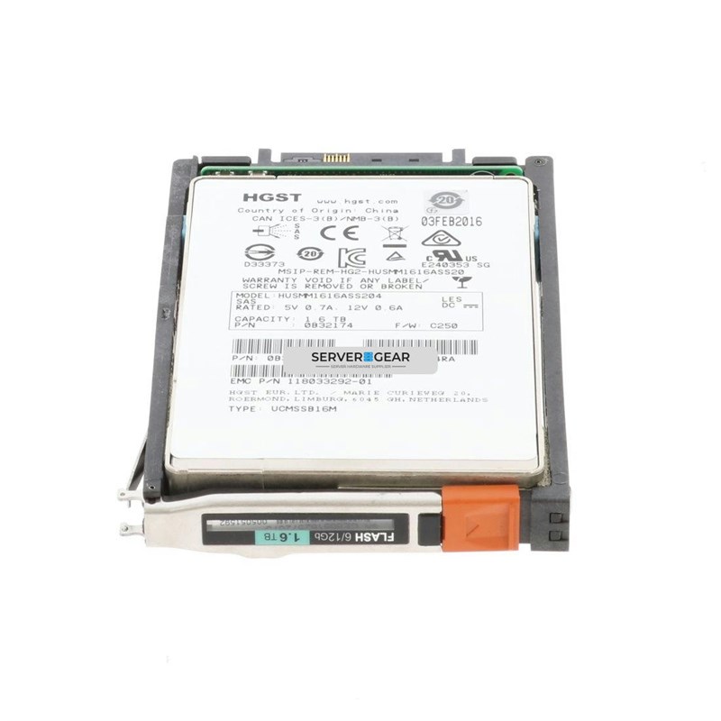 5053267 Жесткий диск EMC 1.6tb SSD 2.5 inch 12G Unity 5053267 - фото 308898