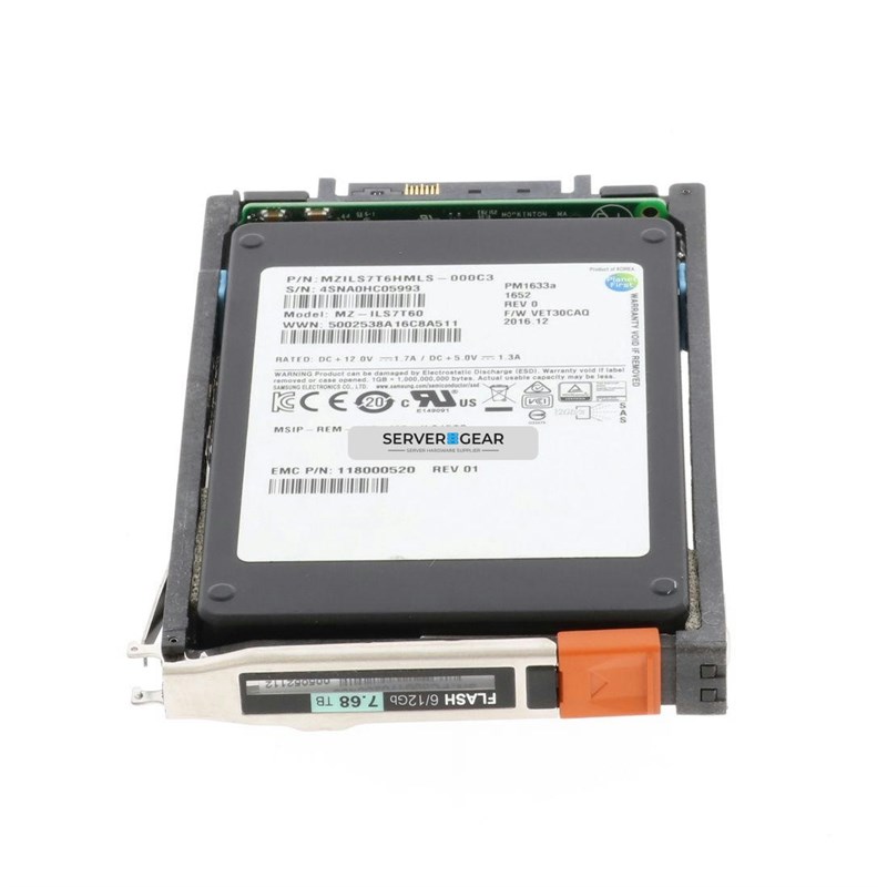 5052557 Жесткий диск 7.68TB SSD 2.5 6G SAS 520 UNITY 5052557 - фото 309030