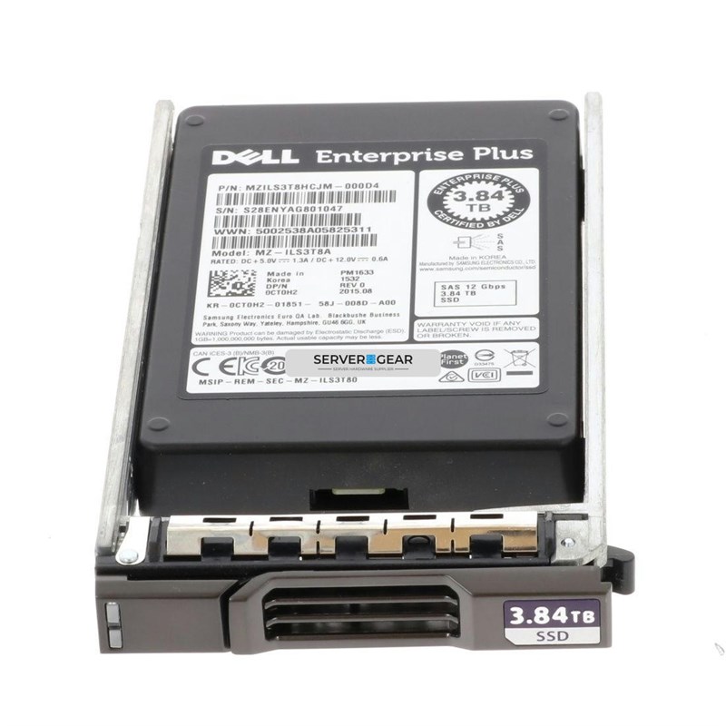 19YR8 Жесткий диск 3.84TB SSD 2.5 SAS 12G RI COMPELLENT 19YR8 19YR8 - фото 309075