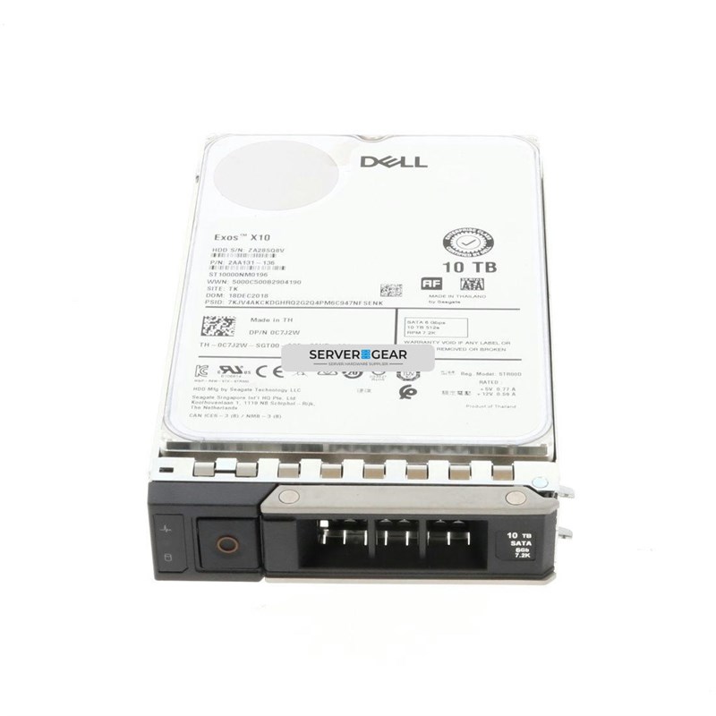 400-ASIG Жесткий диск 10TB 7.2K 3.5 SATA 6G 512e 400-ASIG 400-ASIG - фото 309293