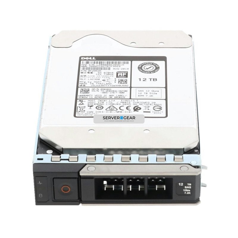 400-AZXE Жесткий диск 12TB 7.2K 3.5 SAS 12G NFWH2 400-AZXE - фото 309381