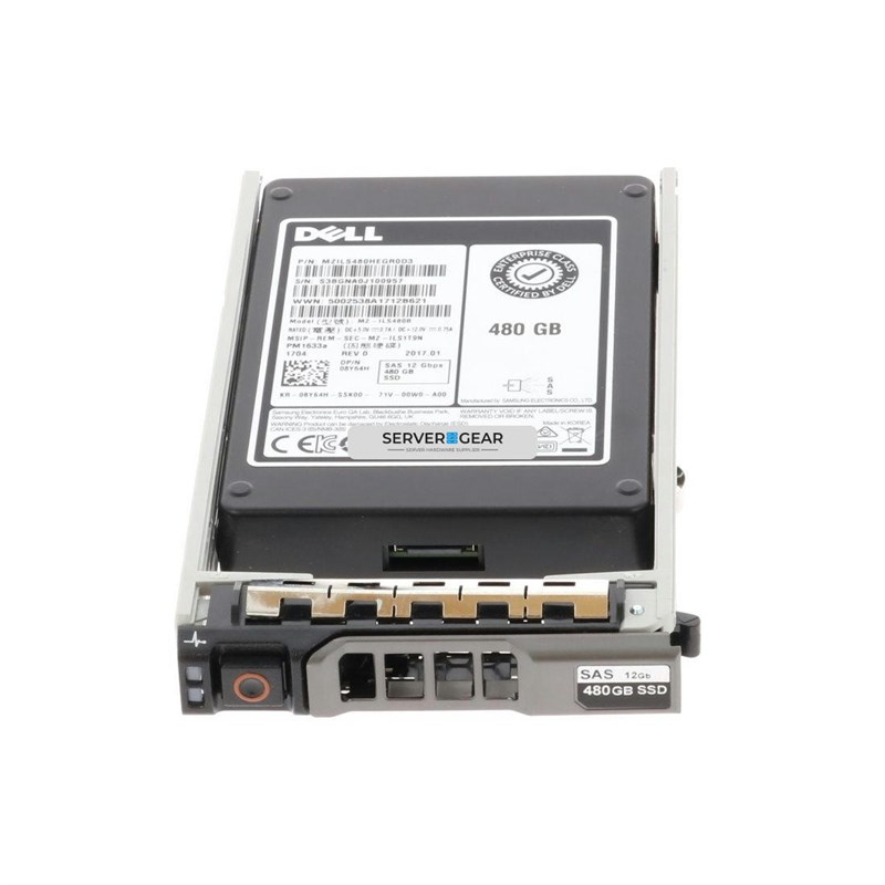 400-BCNQ Жесткий диск 480GB SSD 2.5 SAS 12G 400-BCNQ 400-BCNQ - фото 309409