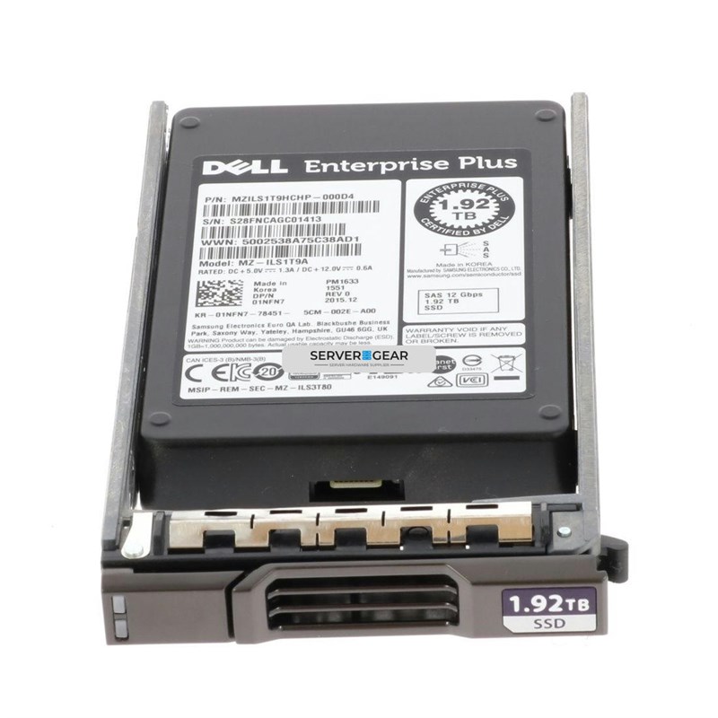 1JR4P-COMPELLENT Жесткий диск 1.92TB SSD 2.5 SAS 12G RI COMPELLENT 1JR4P - фото 309753