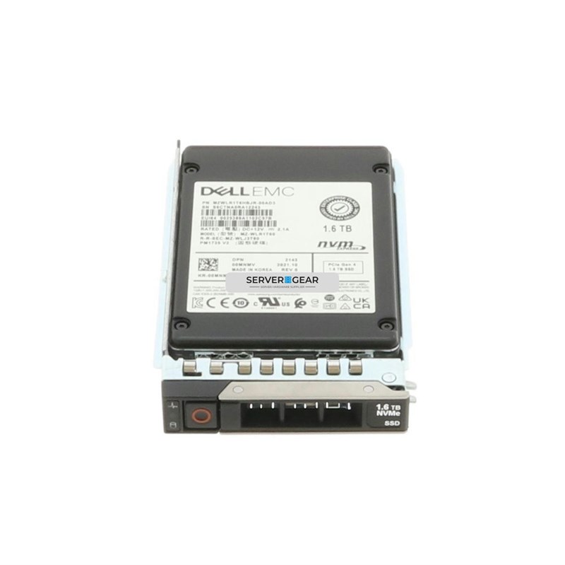 0MNMV Жесткий диск 1.6TB SSD 2.5 NVMe MZWLR1T6HBJR-00AD3 0MNMV - фото 309867