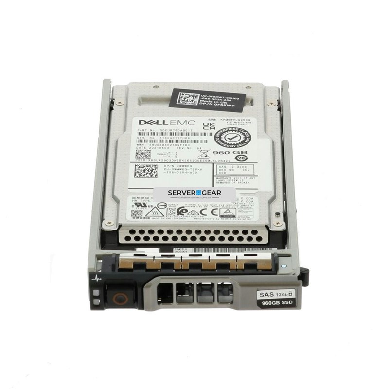 6TK4H Жесткий диск 960GB SSD 2.5 SAS 12H MIX SED 6TK4H 6TK4H - фото 310025