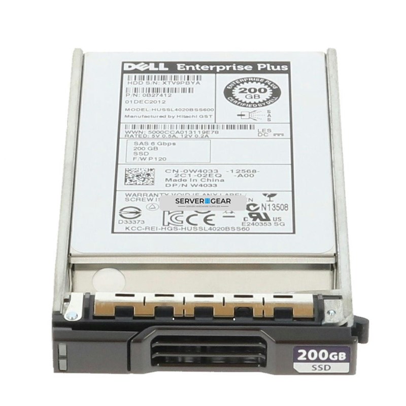 31H89-COMPELLENT Жесткий диск 200GB SSD 2.5 SAS 6G COMPELLENT LB206S - фото 310621