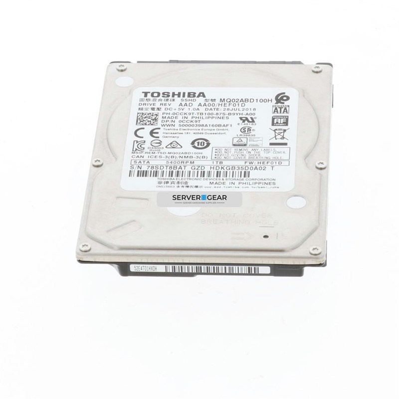 CCK9T Жесткий диск 1TB 5.4K 2.5 SATA 6G MQ02ABD100H CCK9T - фото 311192