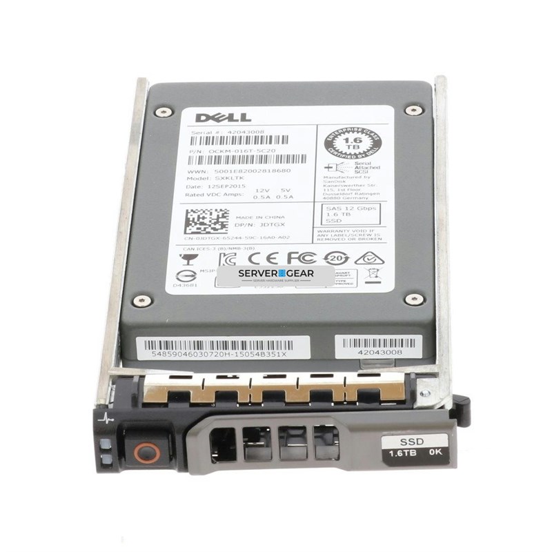 JDTGX Жесткий диск 1.6TB SSD 2.5 SAS WI 12G SXKLTK JDTGX - фото 311261