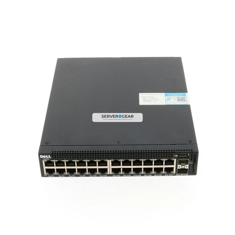 7W1WN Переключатель Networking X1026 24x1GB BASE-T 2x10GB SFP 7W1WN - фото 313582