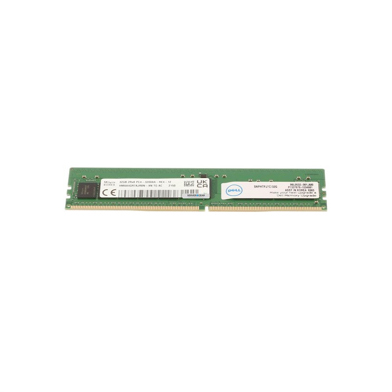 SNPHTPJ7C/32G Оперативная память 32GB 2Rx8 PC4-25600AA-R DDR4-3200MHz Certied Dell SNPHTPJ7C/32G - фото 315947