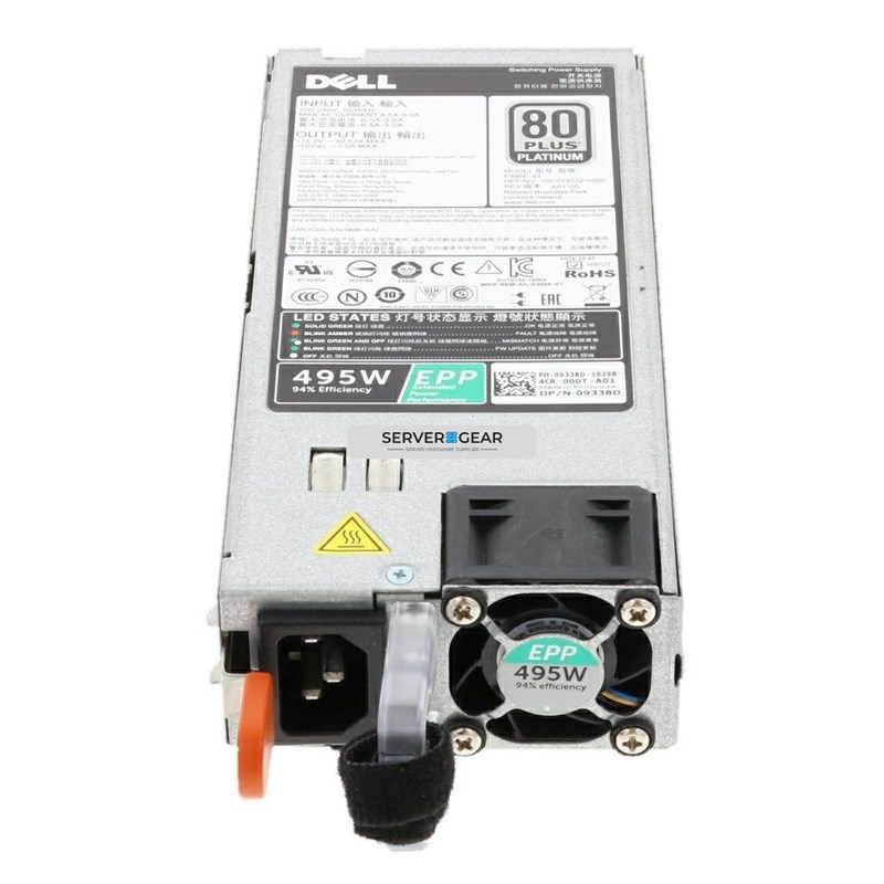 D495E-S1 Блок питания PSU 495W R630 R730 R730XD T430 T630 D495E-S1 - фото 316383