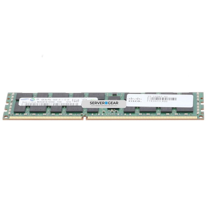 UCS-MR-1X082RX-A Оперативная память Cisco 8GB DDR3-1333-MHz RDIMM/PC3-10600/2R/1.35v - фото 319739