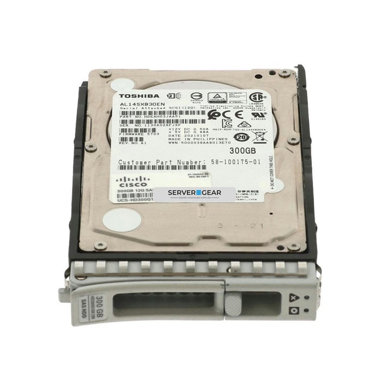 UCS-HD300G15K12N Жесткий диск 300GB 12G SAS 15K RPM SFF HDD UCS-HD300G15K12N - фото 320121