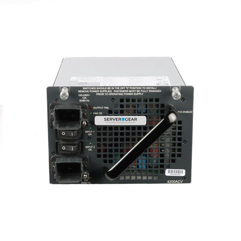 PWR-C45-4200ACV/2 Блок питания Catalyst 4500 4200W AC dual input Power Supply (Data + PoE) PWR-C45-4200ACV/2 - фото 320985