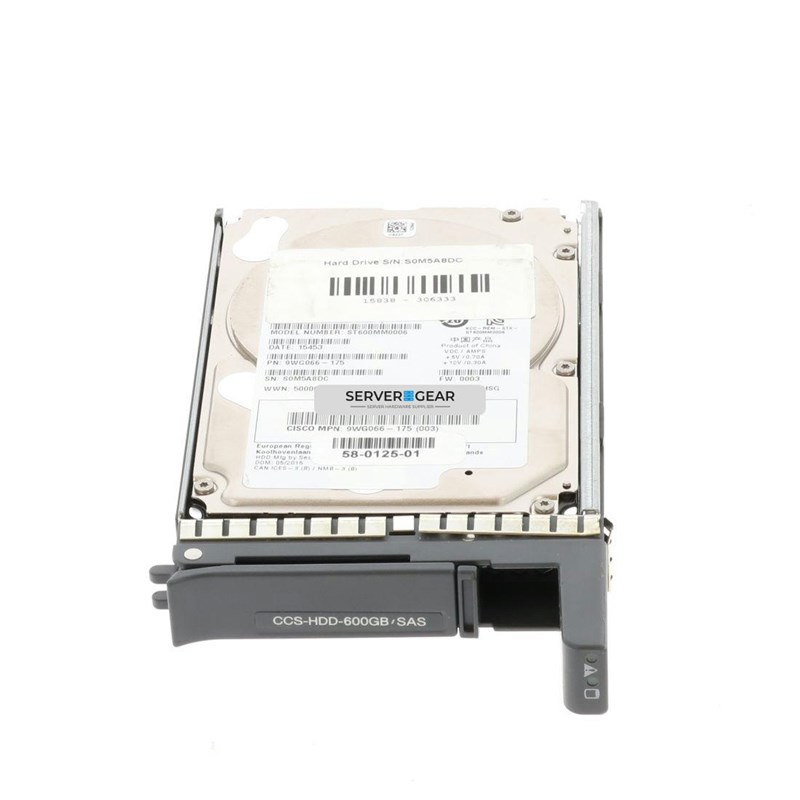 9WG066-175 Жесткий диск CISCO 600GB 15MM SAS 6GB 10K HDD 9WG066-175 - фото 321037