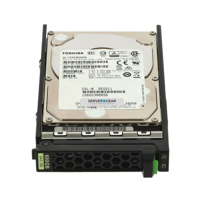 S26361-F5729-E160 Жесткий диск 600GB SAS HDD 12G 10K 512n 2.5in S26361-F5729-E160 - фото 321591