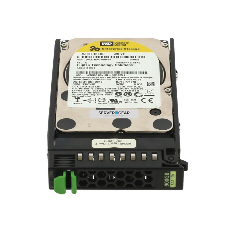 A3C40158071 Жесткий диск 900GB SAS HDD 6G 10K 2.5in w/o caddy A3C40158071 - фото 321707