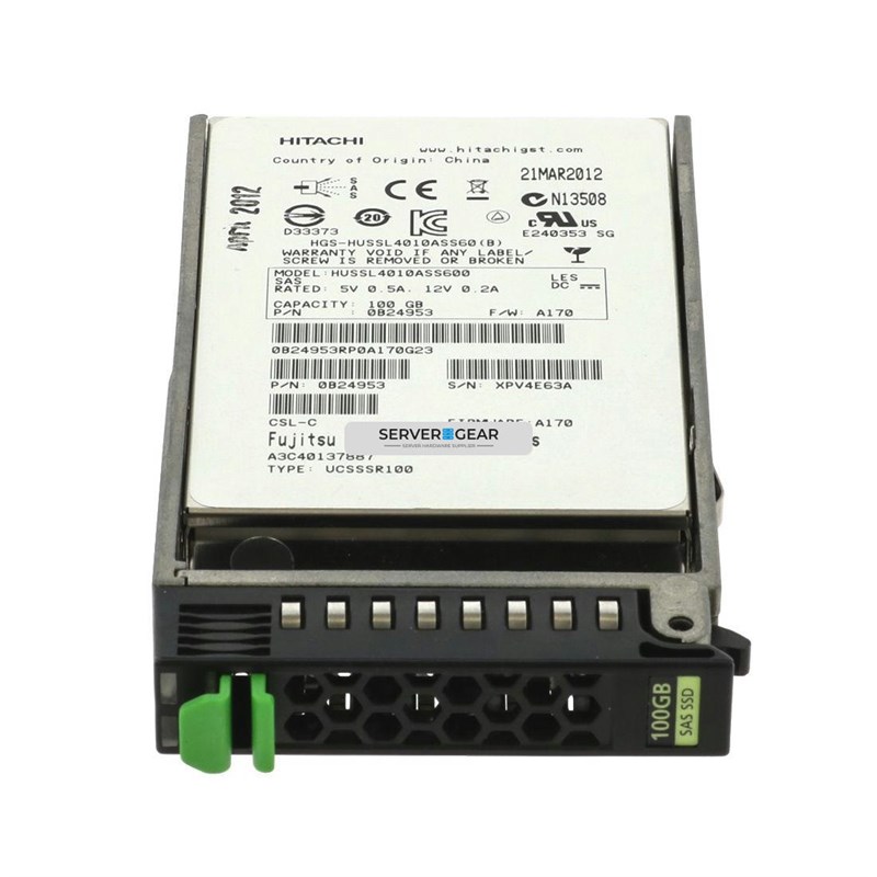 A3C40137887 Жесткий диск 100GB SAS SSD 6G 2.5in A3C40137887 - фото 321939