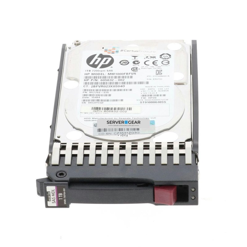 MM1000FBFVR-MSA Жесткий диск HP 1TB SAS 6G 7.2K SFF HDD for MSA Storage - фото 323109