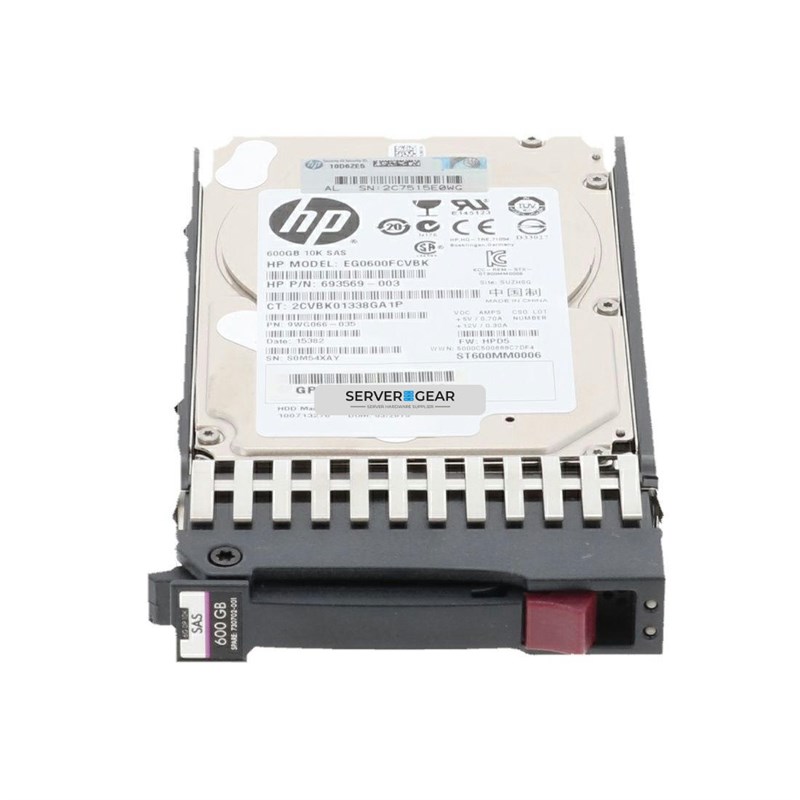 EG0600FBVFP-MSA Жесткий диск HP 600GB SAS 6G 10K SFF HDD for MSA Storage - фото 323189