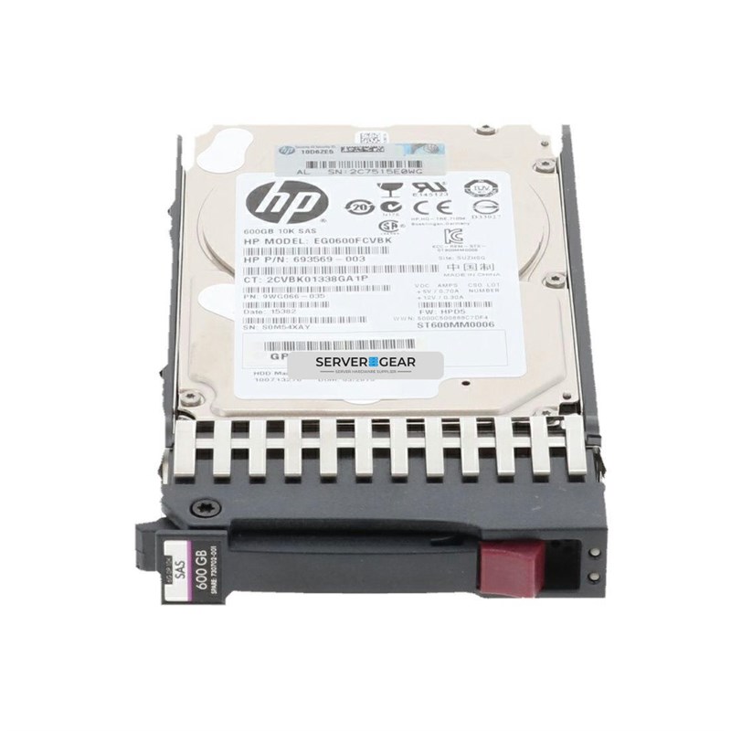 EG0600FCSPL-MSA Жесткий диск HP 600GB SAS 6G 10K SFF HDD for MSA Storage EG0600FCSPL-MSA - фото 323191