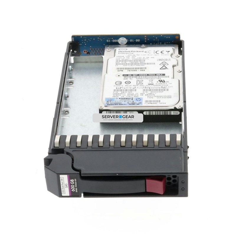 J9V70A Жесткий диск HP 600GB SAS 12G 15K LFF HDD for MSA Storage J9V70A - фото 323365