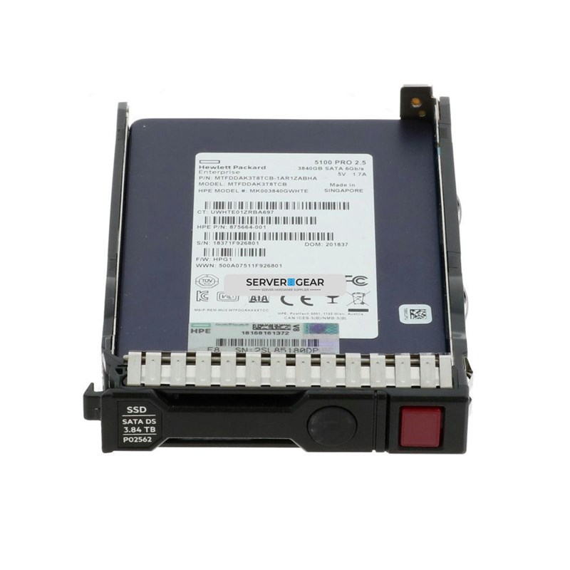 P02562-001 Жесткий диск HP 3.84TB SATA 6G MU SFF SSD for G8-G10 Servrers P02562-001 - фото 323646