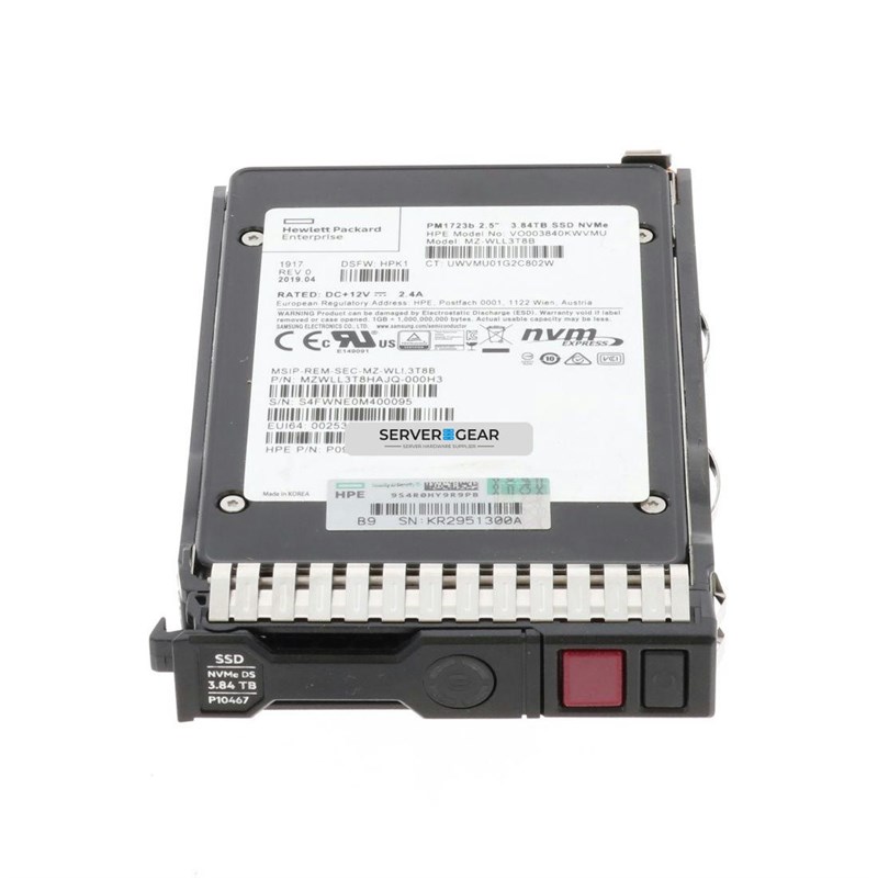 P10216-B21 Жесткий диск HP 3.84TB NVMe Read Intensive SFF SSD P10216-B21 - фото 323682