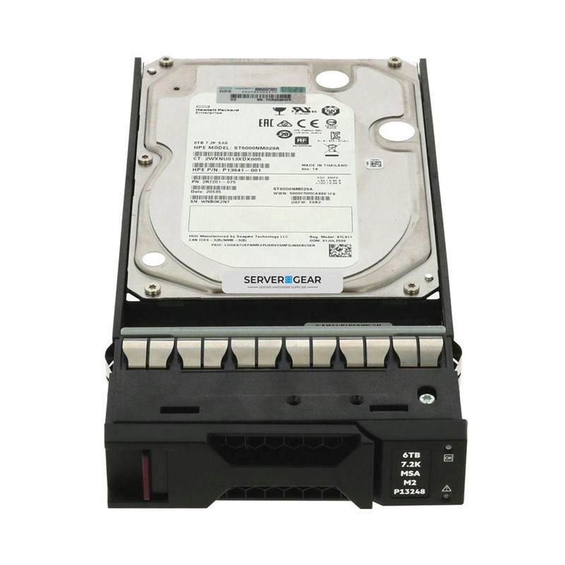P13248-001 Жесткий диск HP 6TB SAS 12G 7.2K LFF HDD for MSA Storage - фото 323694