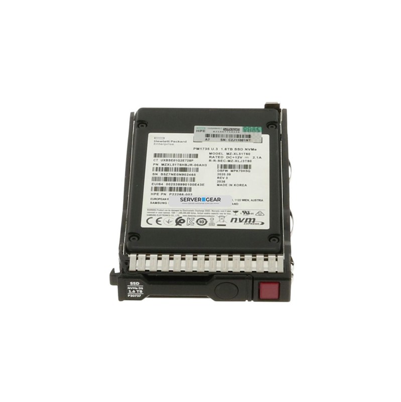 P20737-001 Жесткий диск HP 1.6TB NVMe MU SFF SSD for G9-G10+ Servers P20737-001 - фото 323730