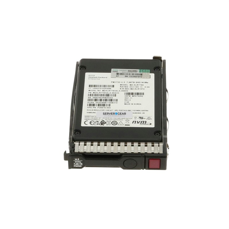 P26104-B21 Жесткий диск HP 7.68TB NVMe RI SFF SSD for G8-G10 Servers P26104-B21 - фото 323744