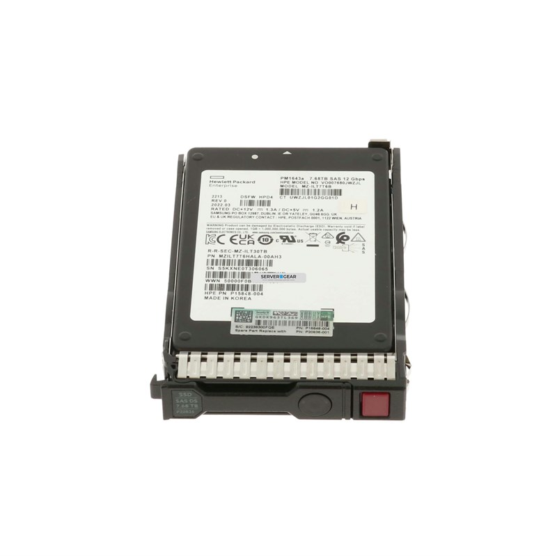 P20836-001 Жесткий диск HP 7.68TB SAS 12G RI SFF SSD for G8-G10 Servers P20836-001 - фото 323813