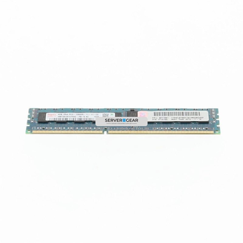 49Y1561 Оперативная память 4GB (1x4GB, 1Rx4, 1.5V) PC3-12800 CL11 ECC DDR3 1600MHz LP RDIMM 49Y1561 - фото 328044